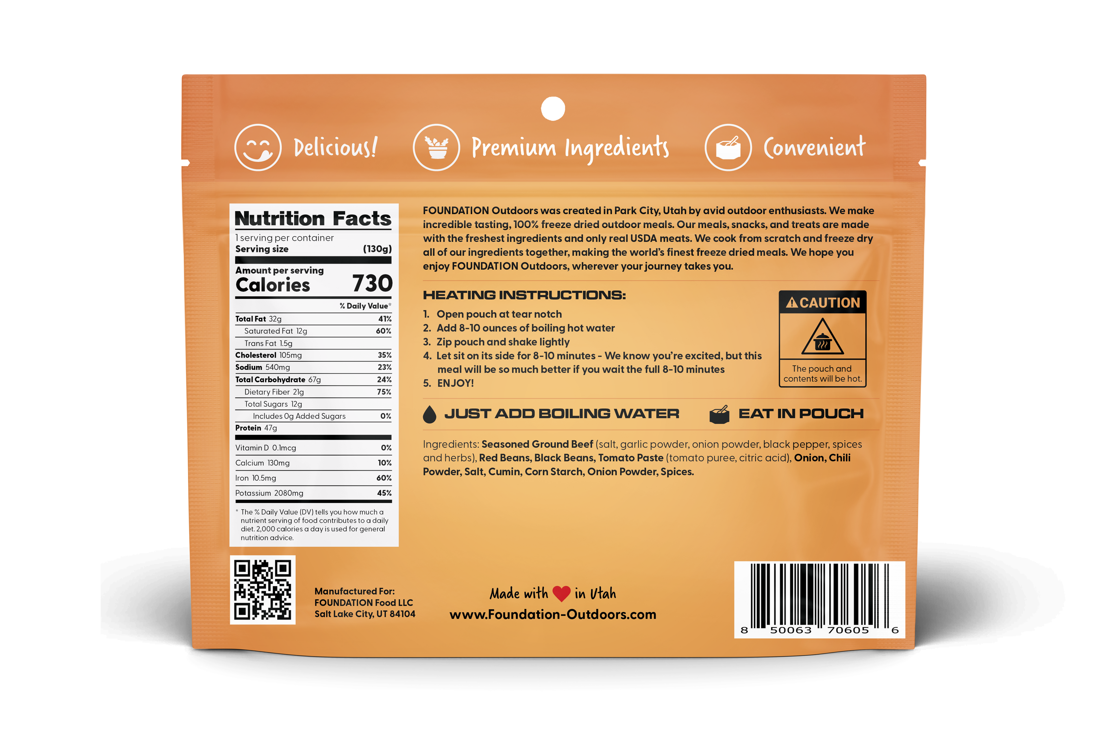 Beef Chili with Beans Meal