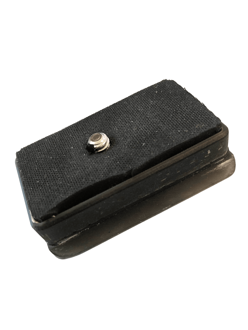 Stabil-Eyes camera adapter with a textured black finish and metal attachment, perfect for mounting on monopods.