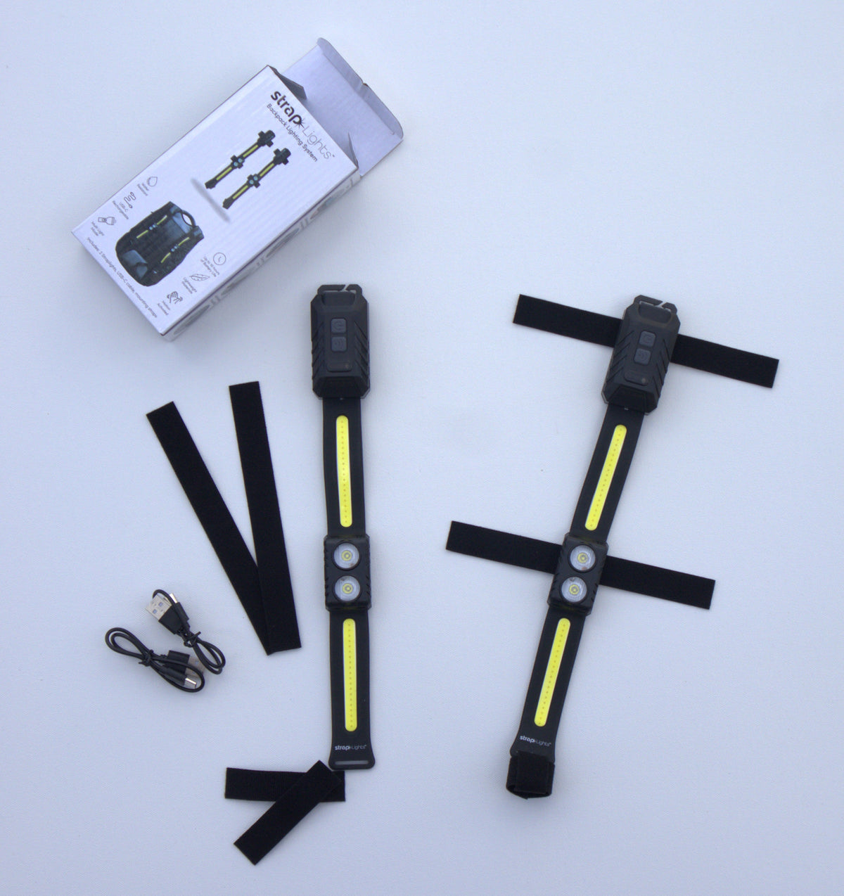 Straplights Set Backpack and Harness Light Attachment (2 Units)