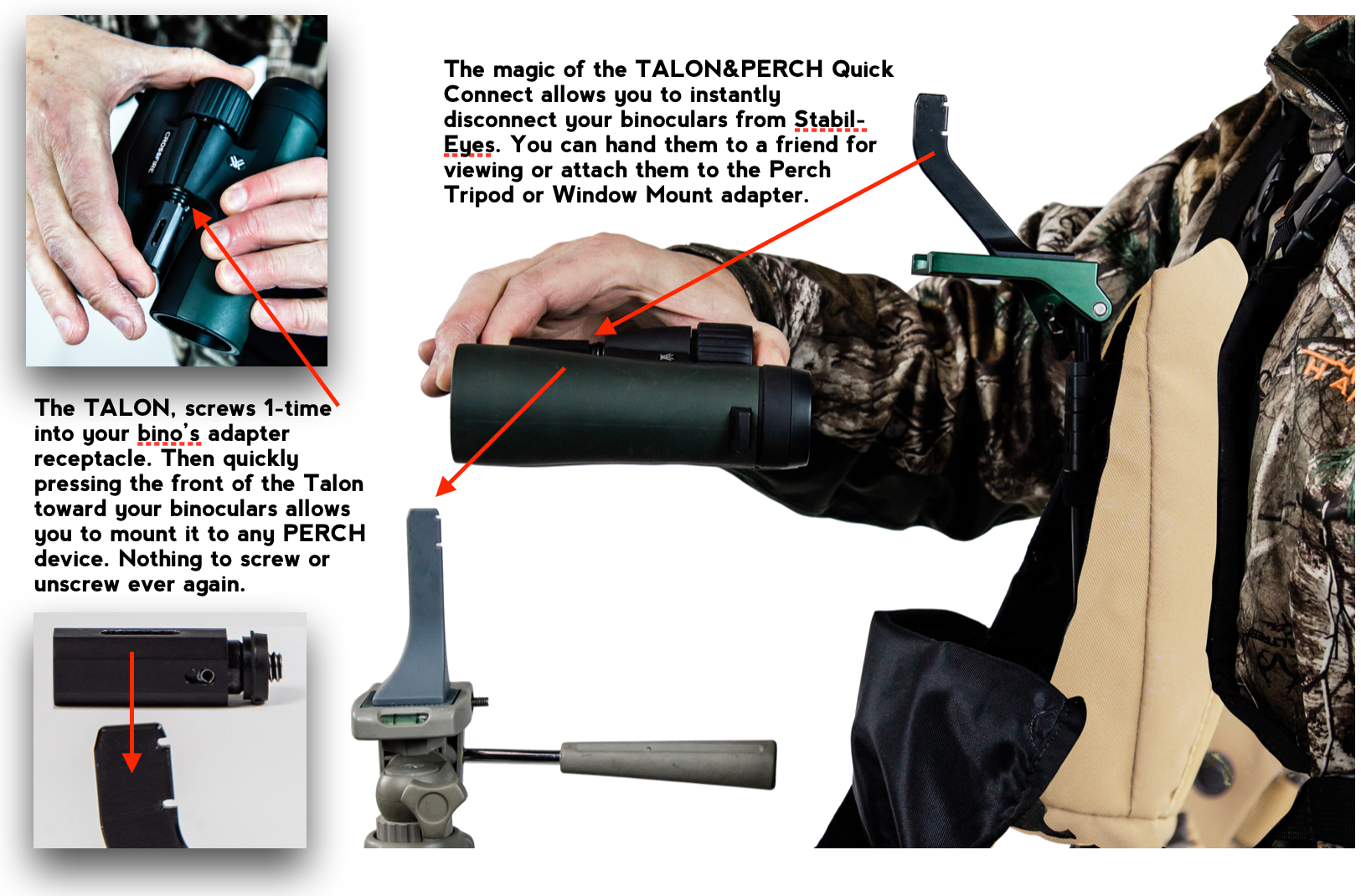 Stabil-Eyes Talon Bino-To-Perch Adapter